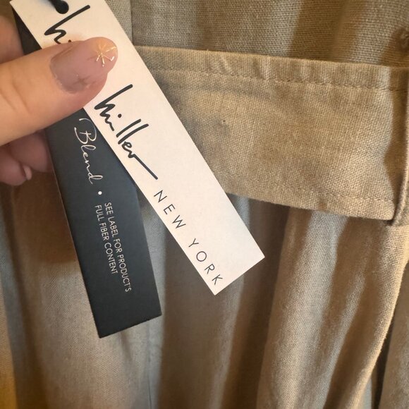 Nicole Miller New York Tan Belted Midi Dress NWT - Picture 6 of 8